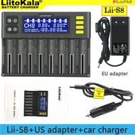 เครื่องชาร์จถ่าน Liitokala Lii-S8 ราง 8 ช่อง สำหรับ 18650 / AA / AAA Ni-MH / Li-ion / LiFePo4 / 9V