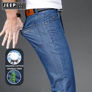 Jeep Spirit 1941 Estd Men's Jeans Men's Casual Pants Men's Taper Jeans Elastic Slim Men's Casual Ove