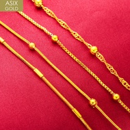 ASIX GOLD 100% Original 18k Saudi Gold Aesthetic Necklace for Women Simple Beads Chain Women Fashion Strand Necklaces