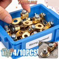 TARSURR Car Battery Terminal Blocks, Solid Copper 6mm Hole Battery Connector, Screw‑Tight 2.5‑10mm² 