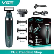 มีดโกนหนวด2 In 1ที่ตัดผมมืออาชีพเครื่องโกนหนวดไฟฟ้า VGR กันน้ำเครื่องเล็มหนวดผมเครื่องใช้ในครัวเรือน
