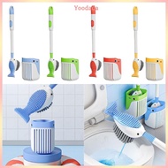 Yoo Bathroom Toilet Dispenser Liquid Brush with Holder Cartoon Whale Toilet Cleaning Brush Long Hand