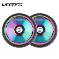 Litepro Bearing Soild Easy Wheels Aluminum Alloy Folding Bike Easywheel Cycling Bicycle Parts For Brompton