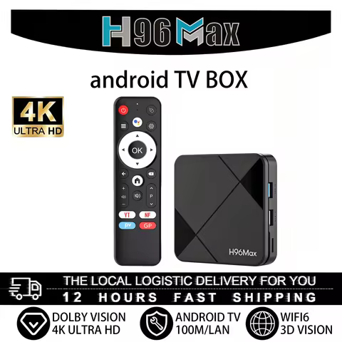 H96 MAX RK3518 New Smart TV Box Android 14 4K BT Support Google Voice Assistant TV Box 2GB 16GB Medi