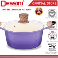 DESSINI ITALY XWB-32 Die Cast Aluminium Non Stick Casserole Pot Bowl Deep Fry Pan Induction Cookware