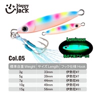 HAPPYJACK Shore Casting Jigging Spoon Micro Jig 3g 5g 7g 10g 15g  mini jig fishing lure cheap jig lu