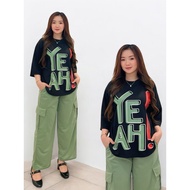 GR Latest Oversize Cargo Suit LD 120 CM Women's Suit 3 Sleeve Top/4 and Cargo Pants Suit YEAH Muslim
