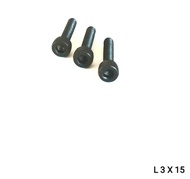 BAUT L M3x15 HITAM
