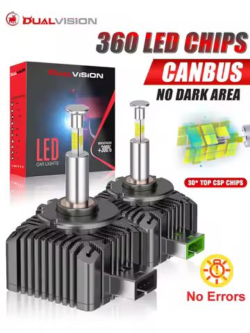 360 D3S LED Headlights 3D CSP CHIPS Canbus HID D1S D2S D4S D5S D8S D1R D2R D3R D4R 1:1 Xenon Bulbs 2
