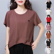 baju t shirt perempuan tshirt women Korean Fashion loose Plus Size Shirt Fashion Casual Short sleeved shirt Tops T-shirt Baju Lengan Panjang