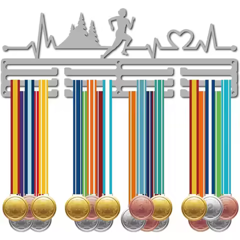 1pc Running Run Medal Hanger Display Medal Holder Rack Sports Meta lIron Wall Mount Decor over 60 Me