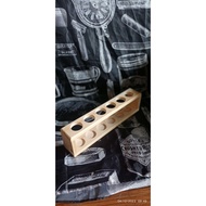 WOODEN REACTION TUBE RACK D30 6 HOLES