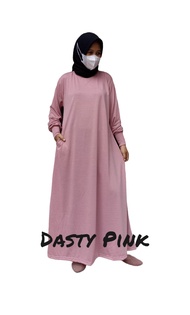 Gamis Dress Muslim A line bahan Kaos