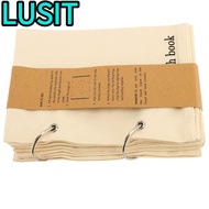 LUSIT Blank Sketchbook, Blank Fabric Fabric Sketchbook, Multi-purpose Beige Art Sketchbook Art Creat