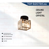 CEILING LIGHT CRYSTAL / VINTAGE CEILING LIGHT / MODERN CEILING LIGHT / BLACK / ROUND / SQUARE