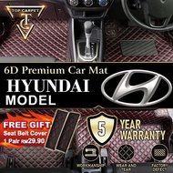 Top Carpet [ HYUNDAI LIVE ] 6D PU Leather Carpet For GRAND STAREX, ELANTRA, i10, SONATA, ACCENT