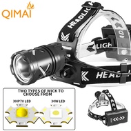 New Product 30W LED Strong Light Long-Range Headlight XHP 70USB Rechargeable Highlight Zoom Adjustab
