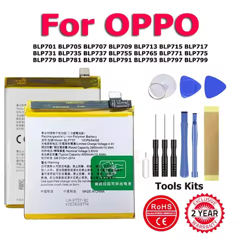 BLP791 BLP799 Battery For OPPO Reno Realme 3 4 5 K7 10X A9 X F11 Z A91 F15 6i X50 F17 A52 A92 C11 A7