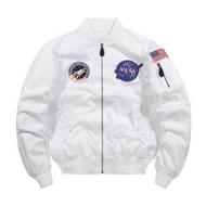 春秋薄款外套男MA1飛行員夾克nasa太空總署聯名款棒球服保暖棉衣