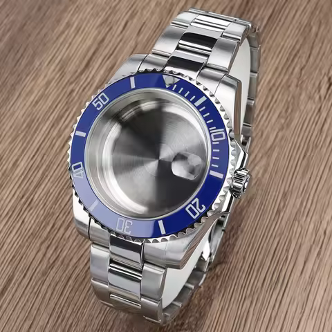 20ATM 40mm Watch Case Diving SUB Blue Ceramic Bezel Sapphire for NH35 NH34 8215 2836 ETA2824 Oyster 