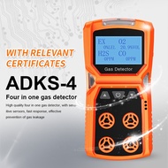 O2 H2S CO LEL 4 in 1 Oxygen Hydrogen Sulfide Carbon Monoxide Combustible Gas Leak Detector