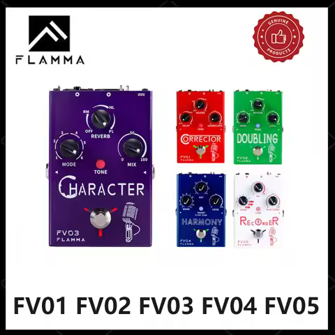 FLAMMA FV01, FV02, FV03 and FV04 vocal effect processors are used for delay, reverb and tone correct