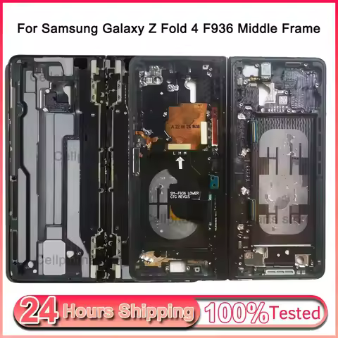 OEM Fold4 For Samsung Galaxy Z Fold 4 F936 Middle Frame Housing Board LCD Faceplate Bezel Replace Re