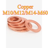 Copper flat gasket, marine watch flat gasket, sealing gasket, pure copper metal screw flat gasket M1