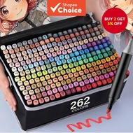 262-Piece Double-Ended Markers Set – Alcohol & Water-Based, Washable, for Stone, Wood, Glass, Paper