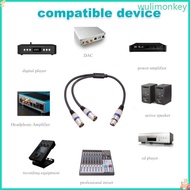 WU Hot Sale 0 5M XLR Y Splitter Cord 3Pin XLR 1 Female to 2 Male  Adaptor Cable Mixer Microphone  Ca