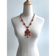Bohemian Clover Droplet Necklace