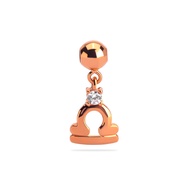 7K Gold Pendant - Libra Gold Charm - Luxxe 01 Collection - Juene Jewelry