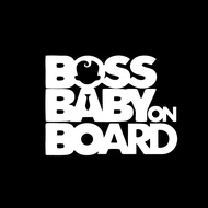 Car Sticker Creative Scratch Cartoon boss baby baby In-Car Reflective Car Sticker Unique