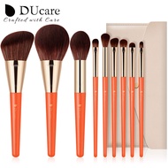 DUcare 9Pcs/Set Makeup Brushes with Bag Deer Series Makeup Brush Tools Brush Kabuki Foundation Blend