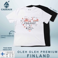 FINLAND FINLAND T-Shirt Cotton Combed 24s SOUVENIR PREMIUM GIFT
