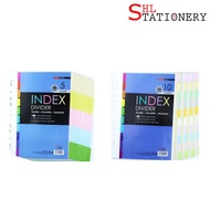 UNI PAPER A4 Colour Index Divider 5 / 10 Colours 50 Sheets