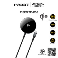 PISEN (TP-C56) Qi2 Magnetic wireless charger เครื่องชาร์จเดสก์ท็อปแม่เหล็ก 15W พร้อมสาย Type C