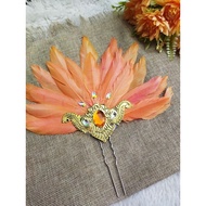 Hairpin. hairpin accessories. feather accessories. Javagayu2