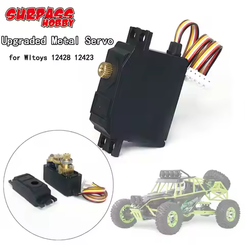 SURPASS HOBBY 25g Metal Gear 4.5kg Servo for Wltoys 1/12 12428 12423 RC Desert Truck Short Course Ca