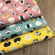 5673-Triangle Rice Ball Cartoon Digital Printing Twill Composite Fabric/Width 145cm