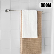 Stainless Steel Wall Mounted Single Rail Pole 59cm 70cm 80cm Towel Rack Toilet Bathroom Hanger Rod B