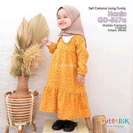 SET CELANA TUNIK HANIN BY CUTETRIK TERBARU SETELAN BAJU PAKAIAN MUSLIM ANAK PEREMPUAN BAYI 2 3 TAHUN
