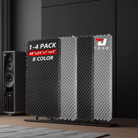 TOUO Egg Cotton Acoustic Foam Panels Wall 1-4Pack 47.2"x23.6" Noise Control Soundproofing for Cinema