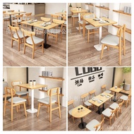 Japanese Style Dining Table Dessert Baking Leisure Snack Shop Restaurant Chair Set Milk Tea Coffee T