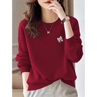 新年衣服 新年套装 新年衣服女装 Women's Fleece-Lined Sweatshirt - Winter Fashion 2026