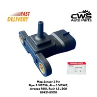 Map Sensor 3 Pin for Myvi 1.3 D73A, Alza 1.5 D54T, Avanza F601, Rush 1.5 J200 89421-B1010