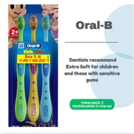 Oral-B Kids Chhota Bheem Manual Toothbrush, Extra Soft Bristles, Easy To Hold Handle Pack Of 3 (Age 