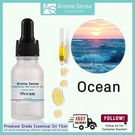 Aroma Sense 15ml Ocean Scent | Pure Therapeutic Grade Essential Oil (Bottle with glass eye dropper),