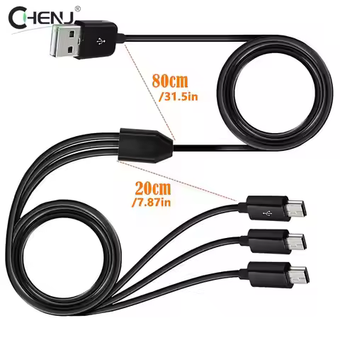 1M 3 In 1 USB A Male 1 To 3 Mini USB 5pin Mini Usb Data Charger Cable 1Meter Fast Charging Mini USB 