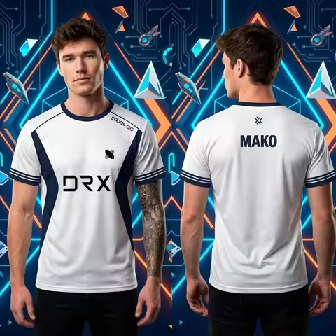 Valorant DRX Esports Club Team Uniforms Summer Breathable MAKO Training Apparel Customizable Men's A